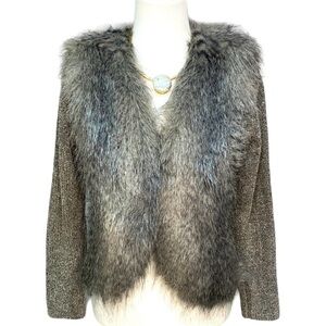 Lisa International Faux Fur Sweater